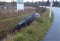 Car lands in ditch off Inverness road