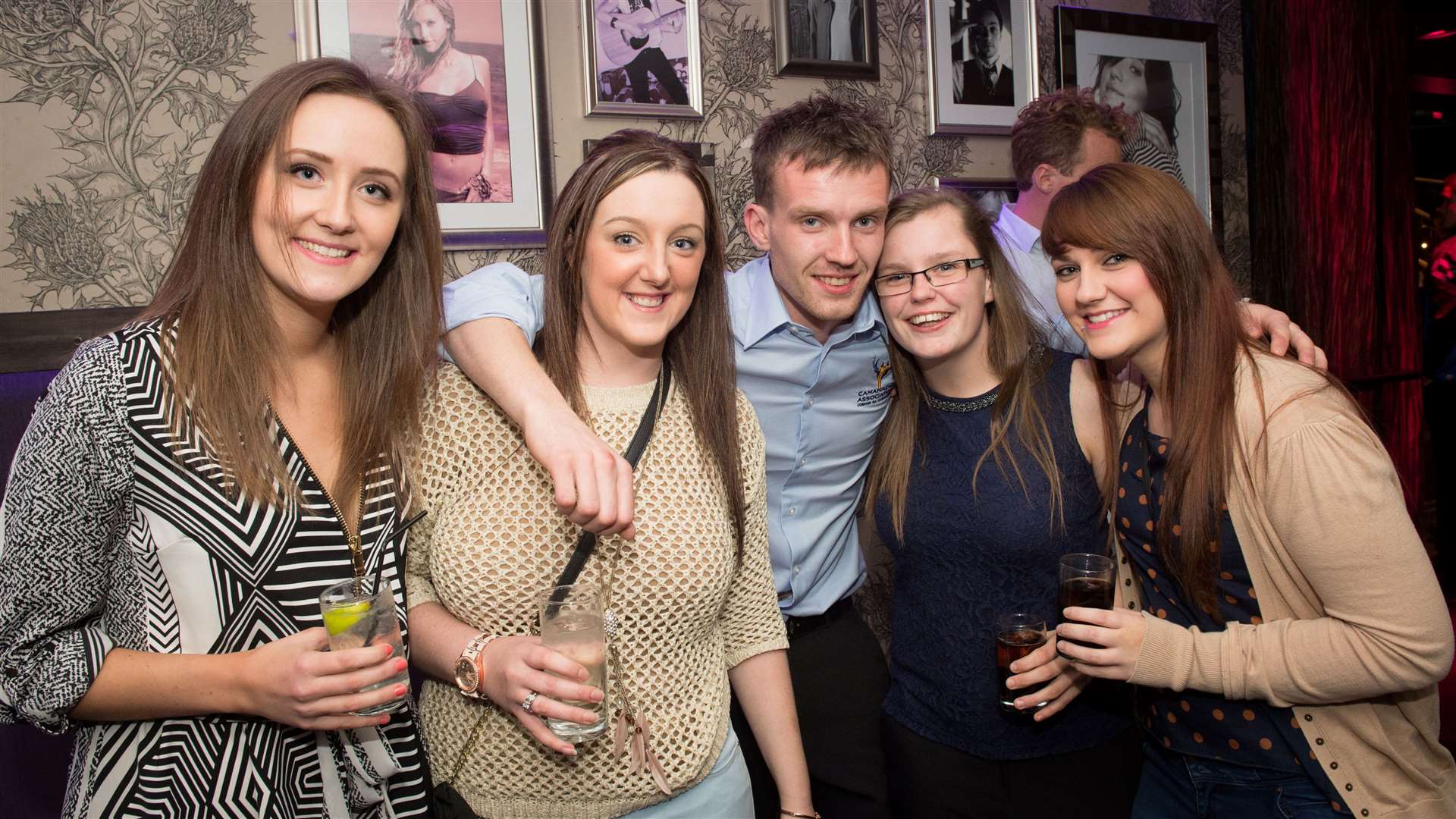 In the Den are (left to right) Emma Crawford, Caroline Maclean, Stuart Macdonald, Laura Gallacher and Joanne Cumming.