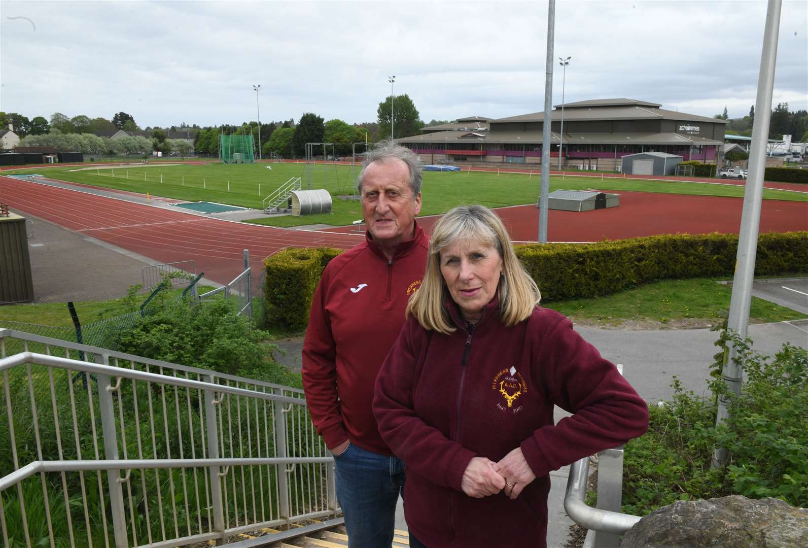 Inverness Harriers president Charlie Forbes and Inverness Harriers Club secretary Dianne Chisholm. Picture: James Mackenzie
