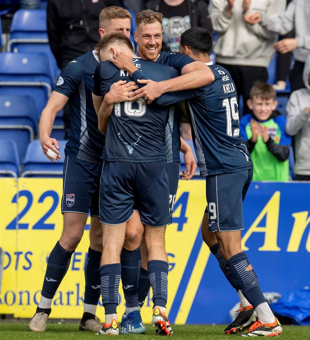 The Staggies' squad unity was perhaps typified by the winning goal against Hibs being set up and scored by substitutes. Picture: Ken Macpherson