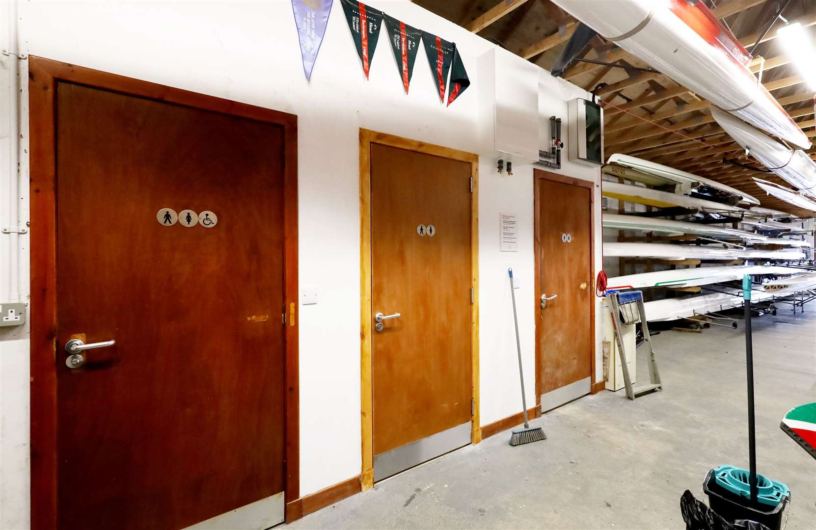 Toilet facilites in the boat house. Picture: James Mackenzie