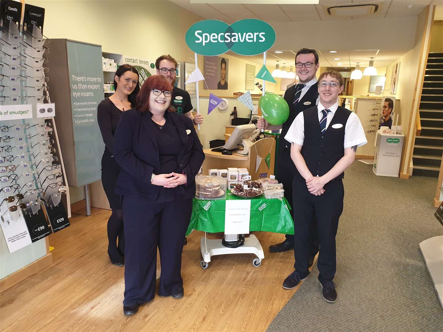 Staff at Specsavers in Inverness held a bake sale in aid of Macmillan Cancer Support.