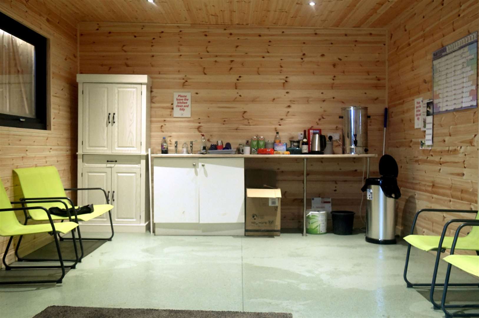 Welfare cabin interior. Picture: James Mackenzie