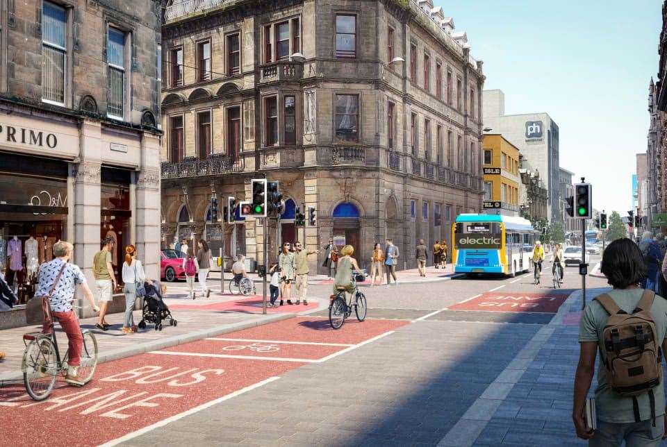 An artist's impression of the proposed Academy Street redesign.