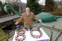 Willie Cameron celebrates Nessie's birthday with cup cakes.