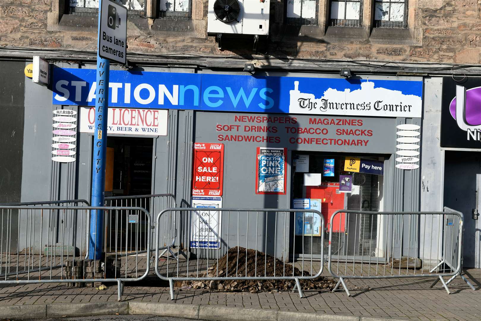 A member of staff was assaulted at the former newsagent's at Inverness bus station.