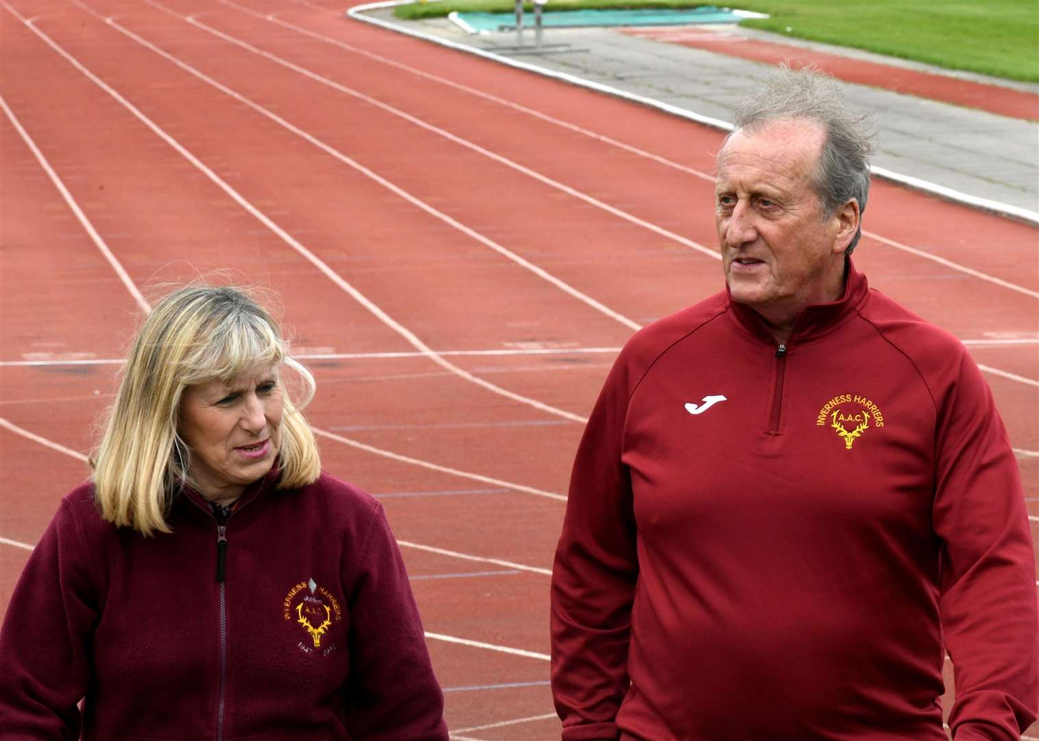 Dianne Chisholm, Inverness Harriers Club Secretary and Charlie Forbes, Inverness Harriers President. Picture: James Mackenzie
