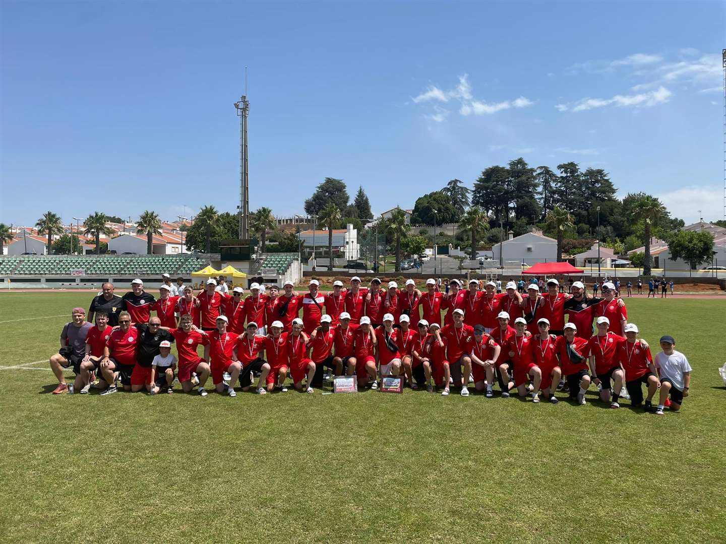 Balloan's Fury and City teams with their medals from the Castelo de Vide Cup in Portugal.