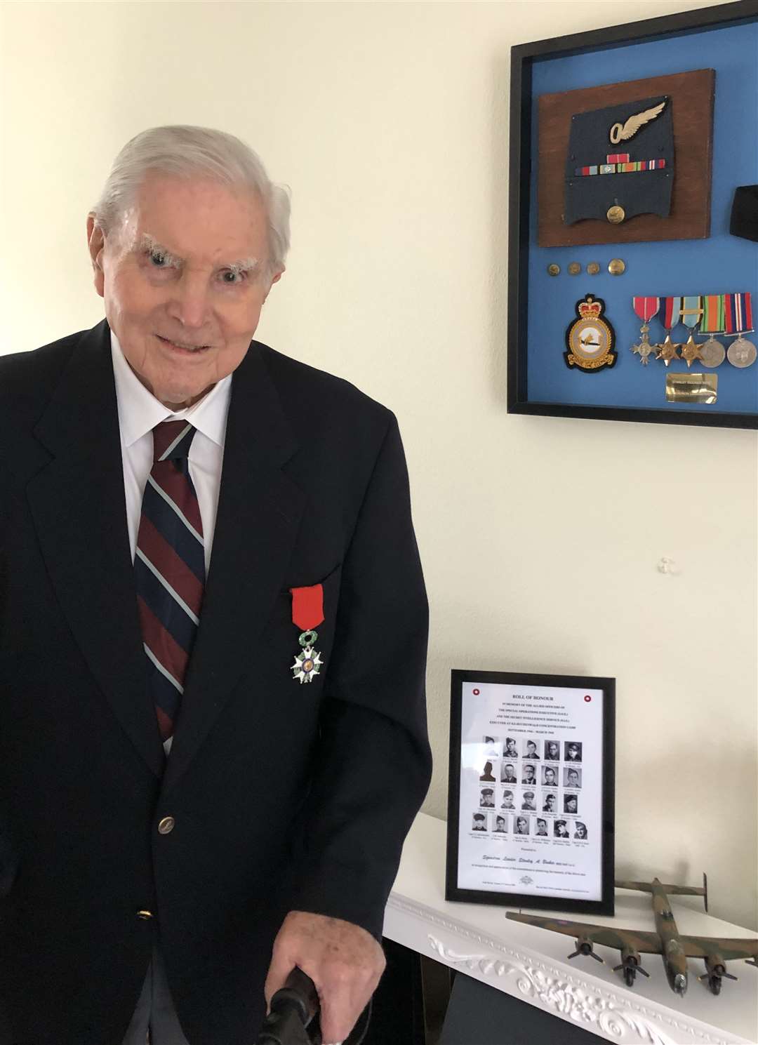 Stanley Booker wearing the Legion D’Honneur (SSAFA/PA)