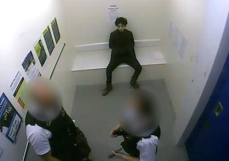Louis De Zoysa in the cell where the shooting took place (Metropolitan Police/PA)
