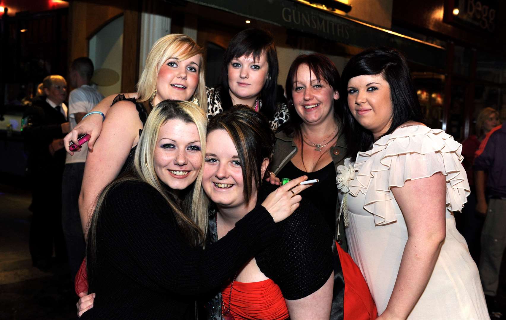 Cityseen 15th Oct 2011. Nikki Maclennan (red dress) out with the girls for her 21st birthday..