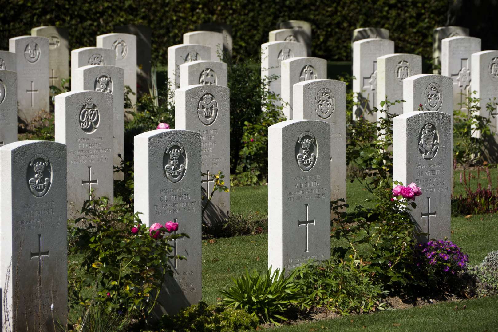 The Bayeux War Cemetery is the largest Commonwealth cemetery of World War II in France and contains more than 4000 burials, hundreds of which are unidentified soldiers.