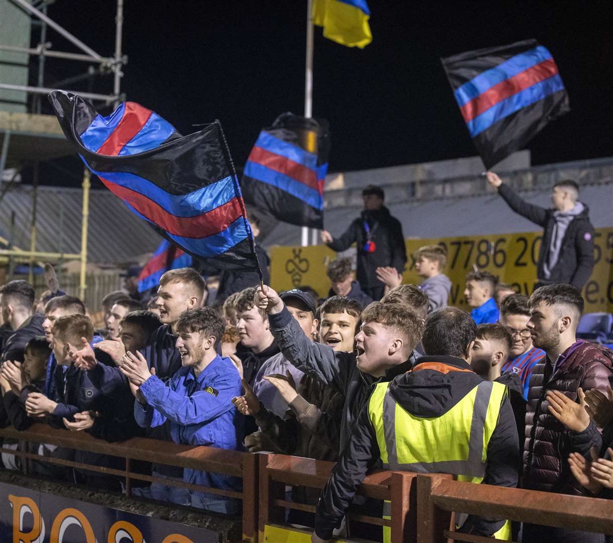 Caley Thistle supporters were able to celebrate two Friday night victories over Kilmarnock last season. Picture: Ken Macpherson