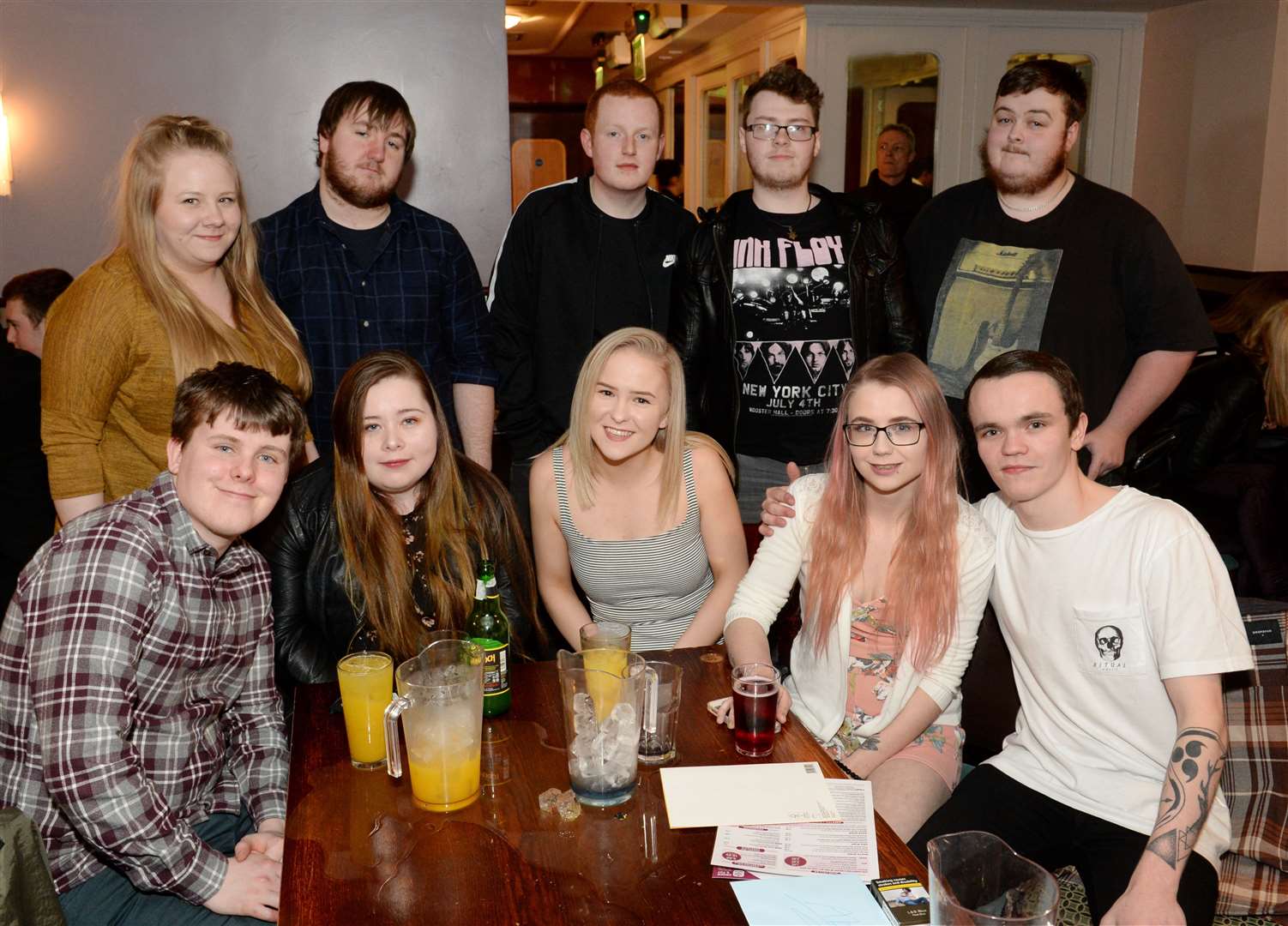 Abbie McAdie (2nd right) enjoy her 20th birthday with friends. Picture: Gary Anthony.