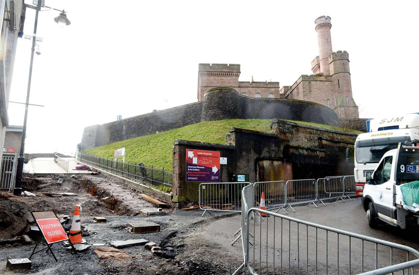 Work starts on Castle Steps as part of a wider regeneration project for Inverness city centre. Picture: James MacKenzie