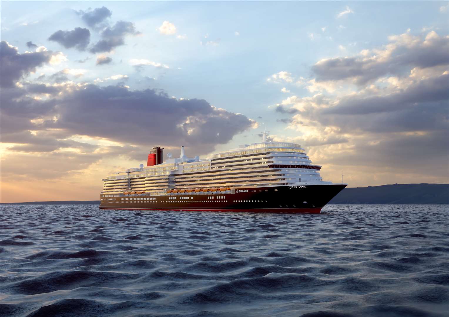 An artist’s impression of Cunard’s new cruise ship, the Queen Anne. Image: Cunard.