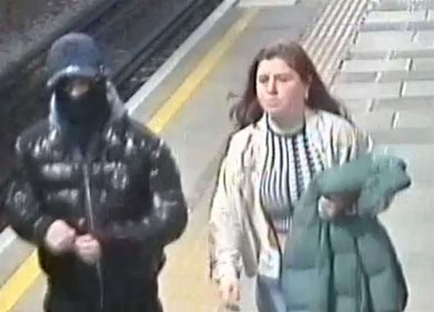Two people officers would like to speak to in connection with the incident (British Transport Police/PA)