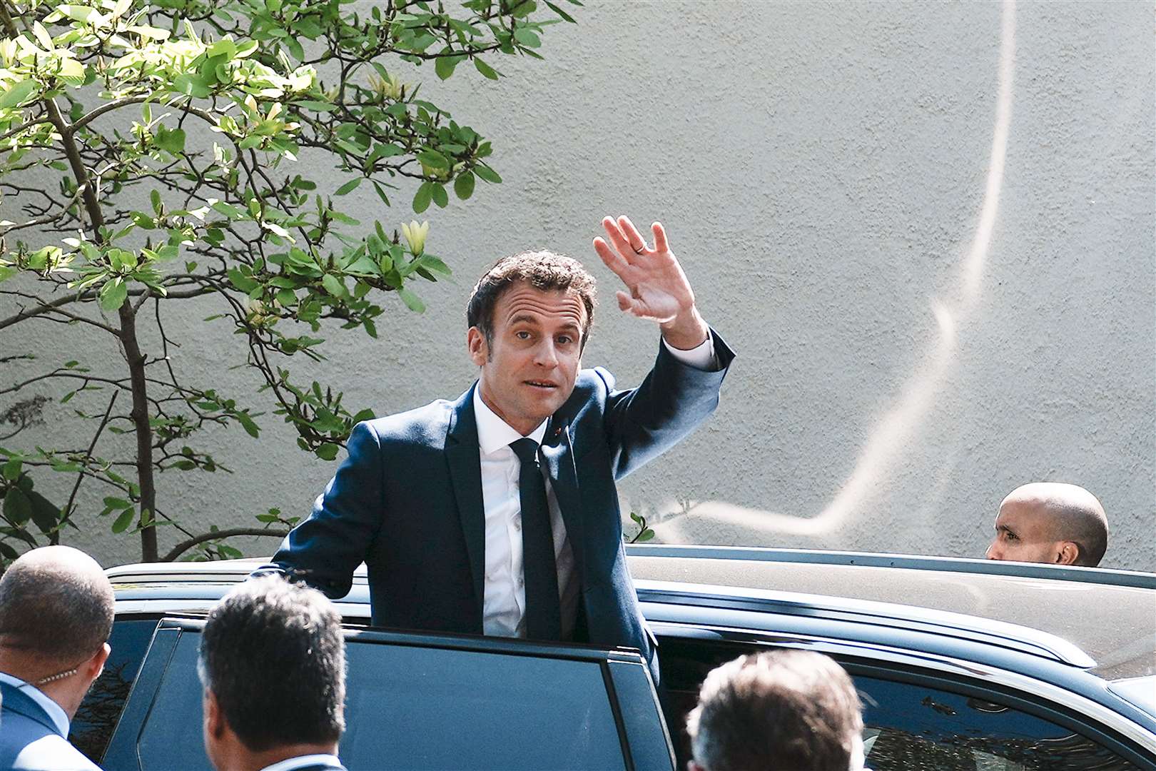 Incumbent president Emmanuel Macron is expected to win (AP Photo/Thibault Camus)