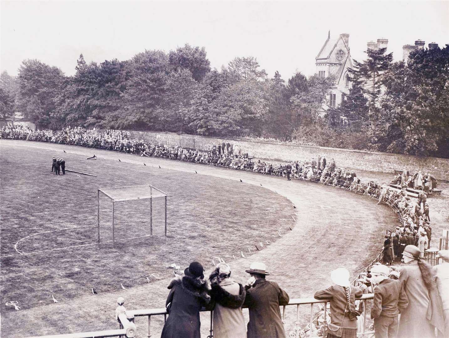 Spectators watching the Northern Meeting Games at the Northern Meeting Park in Inverness, circa 1920s.