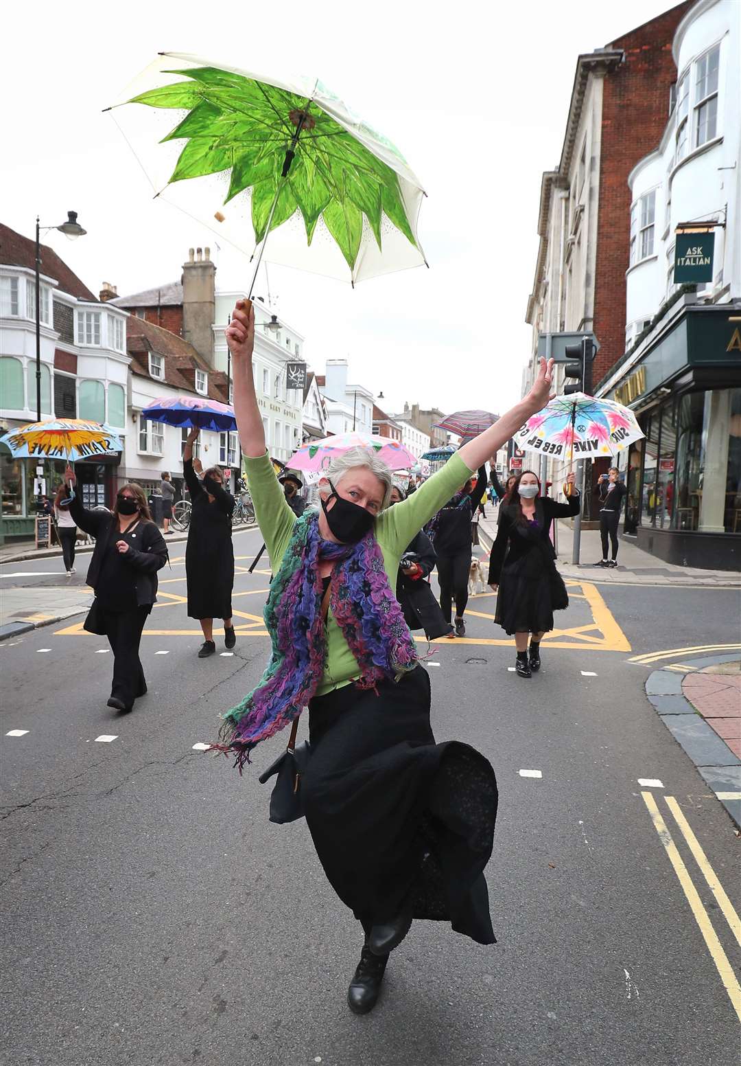 Some of the activists danced along the street (Gareth Fuller/PA)