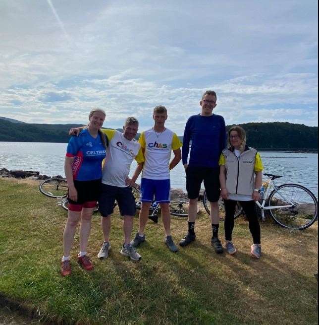 Sheena and Dave with friends Caroline Reid, Shaun Bremner and GregWilmot will take on the NC500 next month.