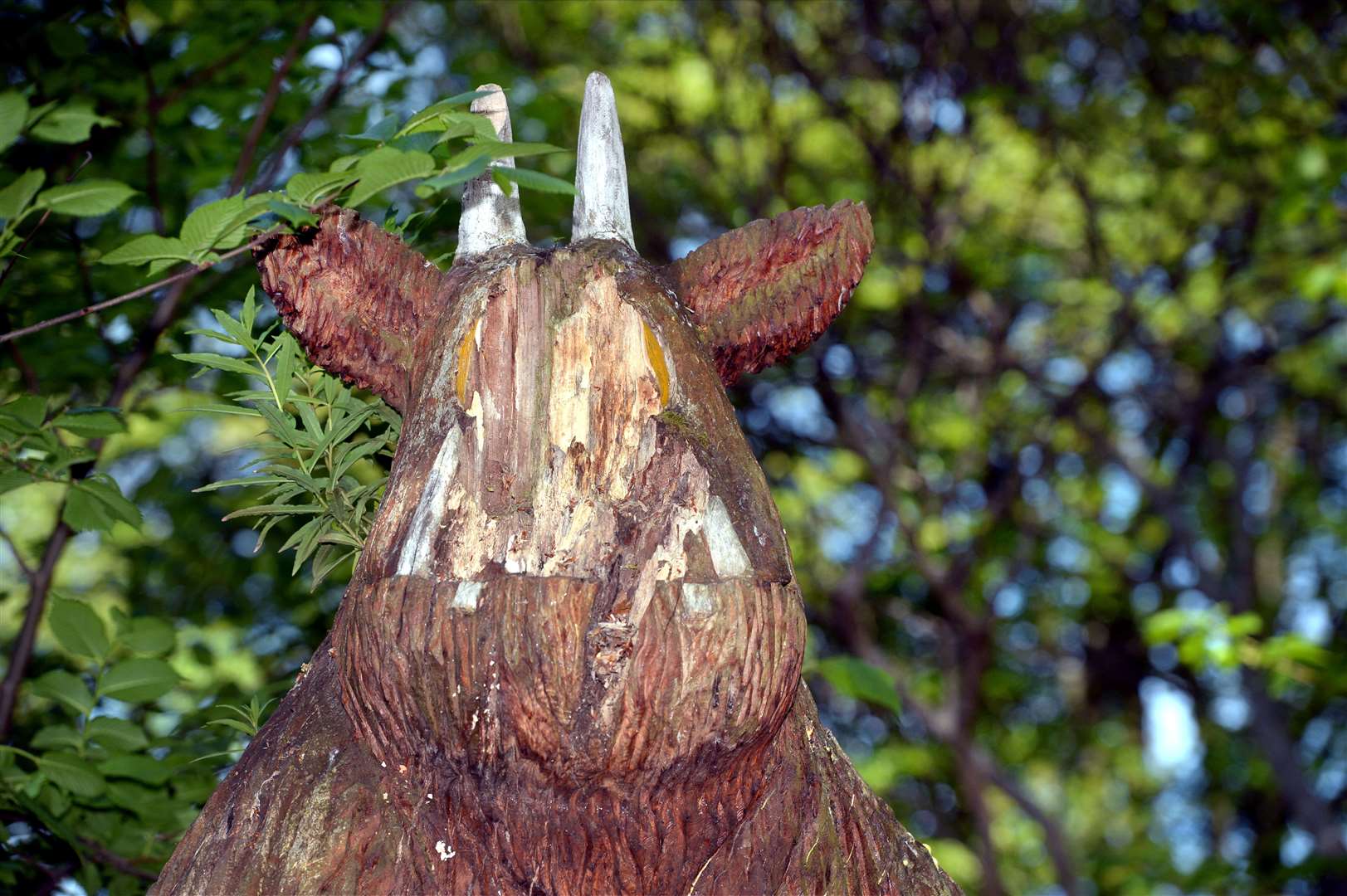 The walk's Gruffalo carving was previously vandalised.