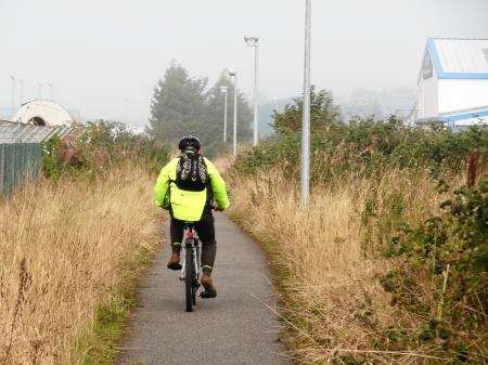 Cycle paths and shortcuts can mean cycling to work is quicker than going by car.