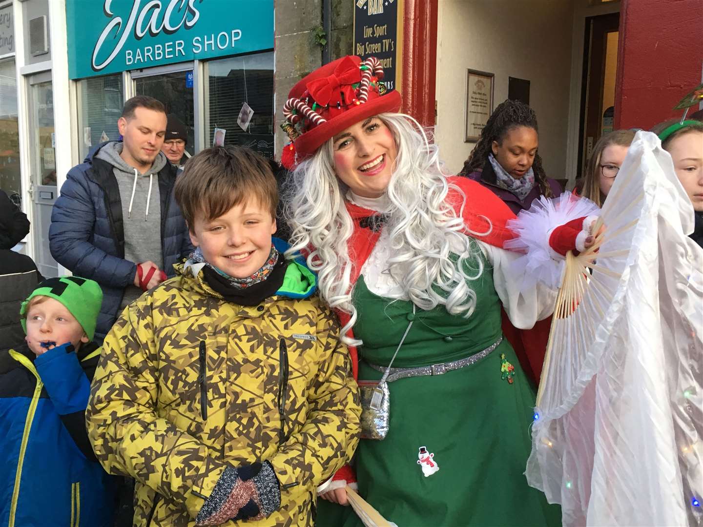 Euan Gray with Mrs Claus.