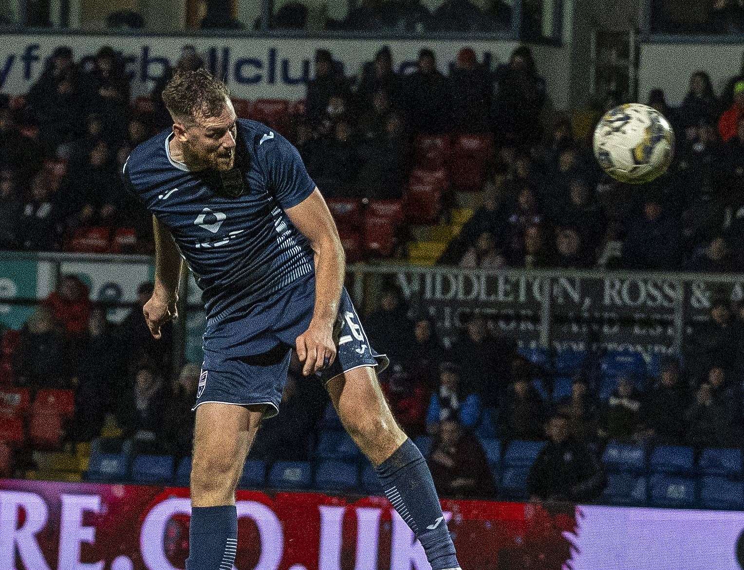 Jordan White capitalised on a defensive error from St Mirren to put Ross County ahead. Picture: Ken Macpherson