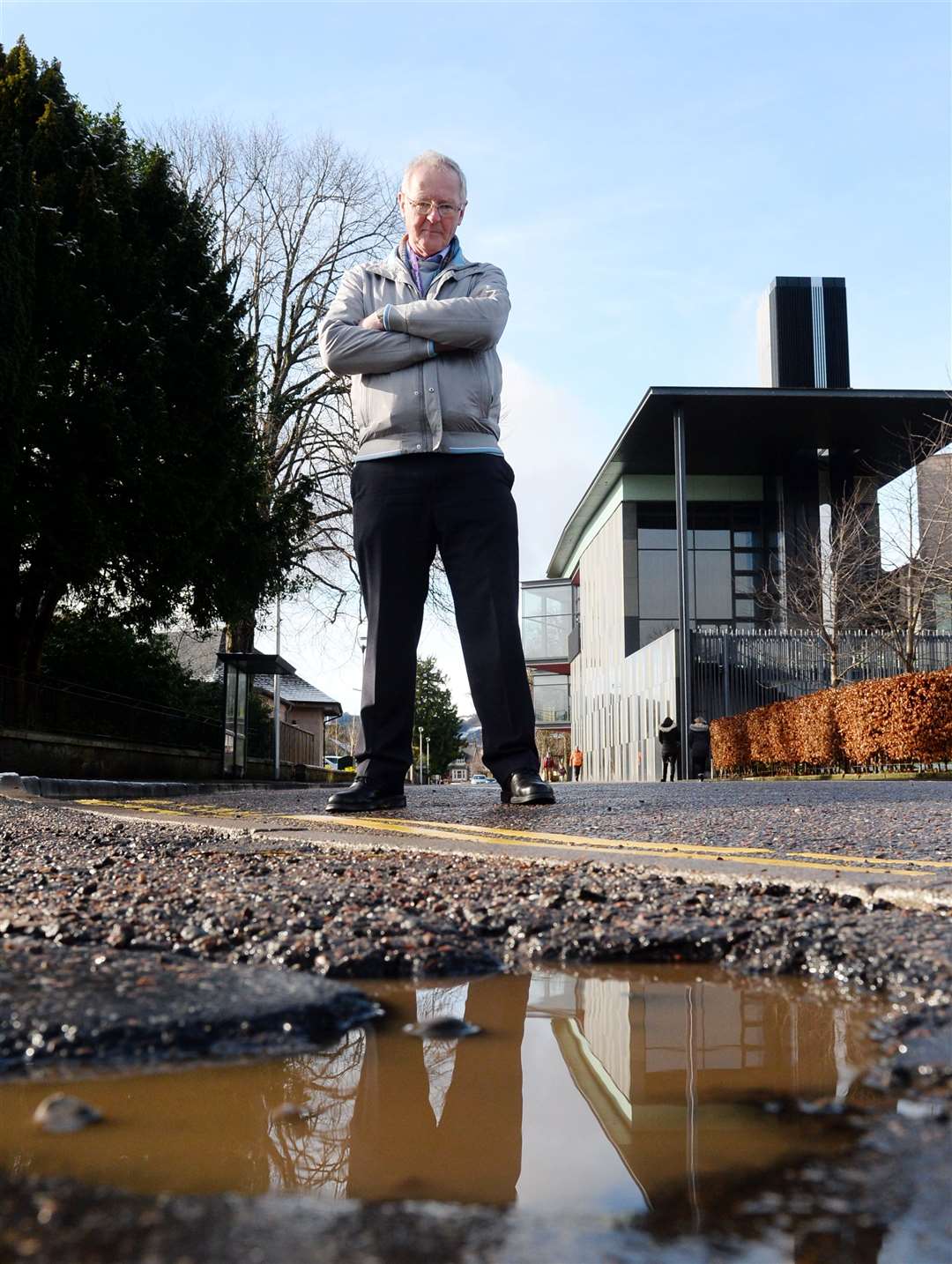 Councillor Allan Henderson on Bishops Road...Picture: Gary Anthony..