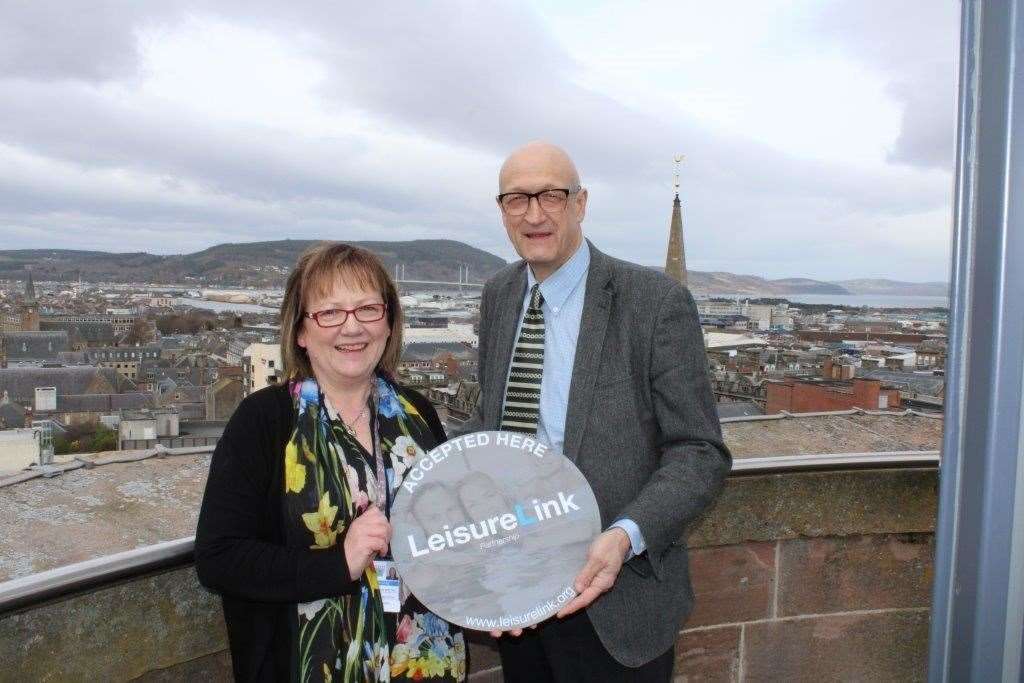 Ian Murray (High Life Highland) and Moray councillor Sonya Warren.
