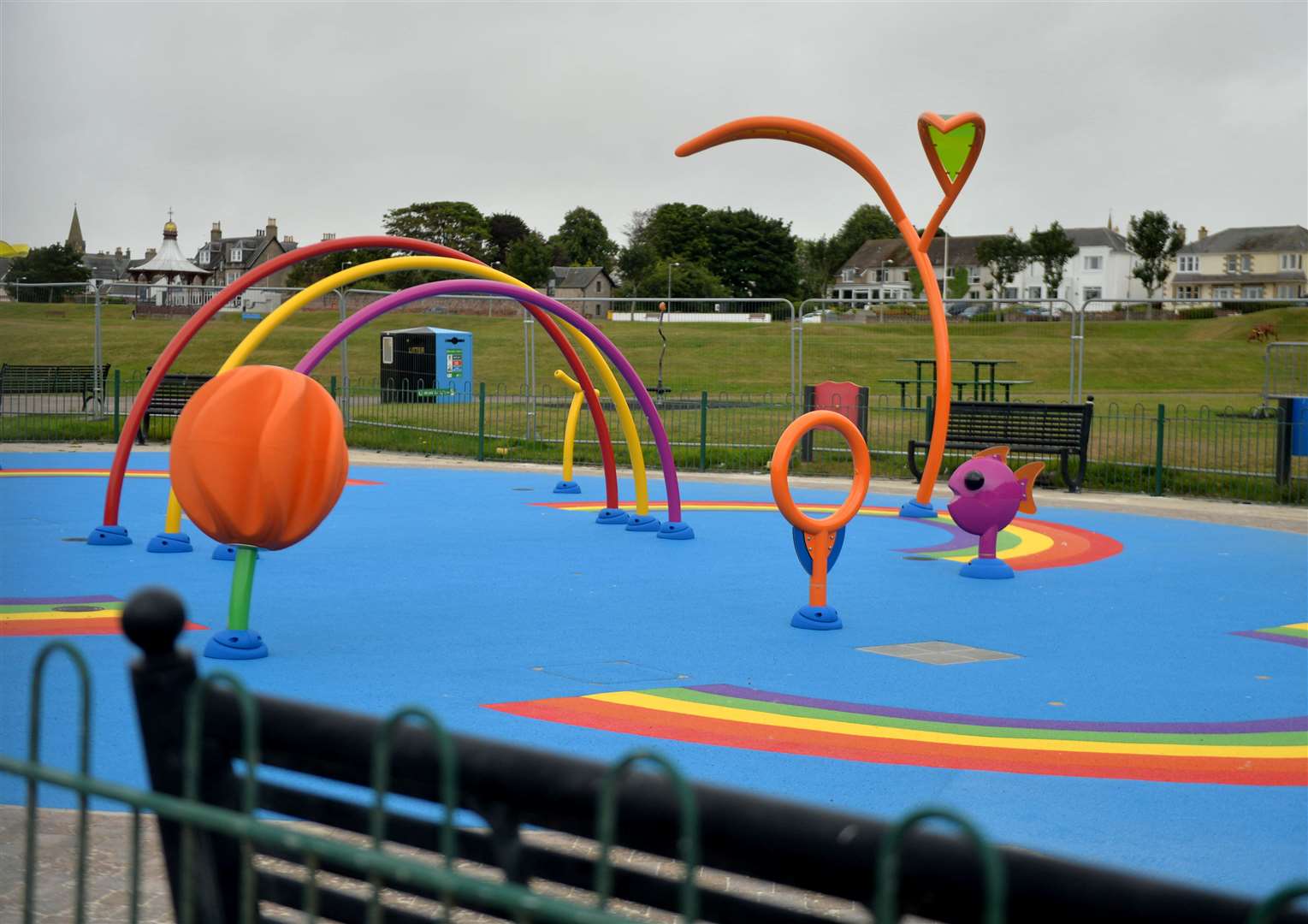 The splash pad is a bright new addition to the seafront at Nairn.