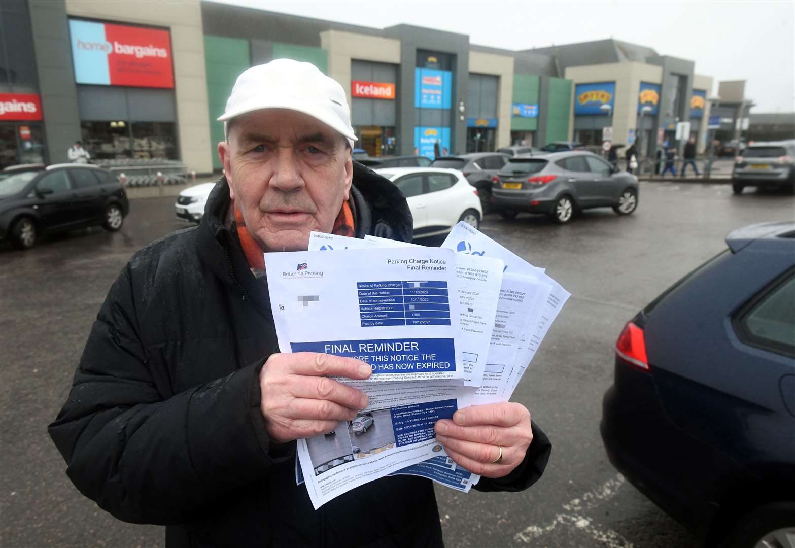 Michael Holmes has received several parking fines for parking in the Rose Street Retail Park car park. Picture: James Mackenzie.