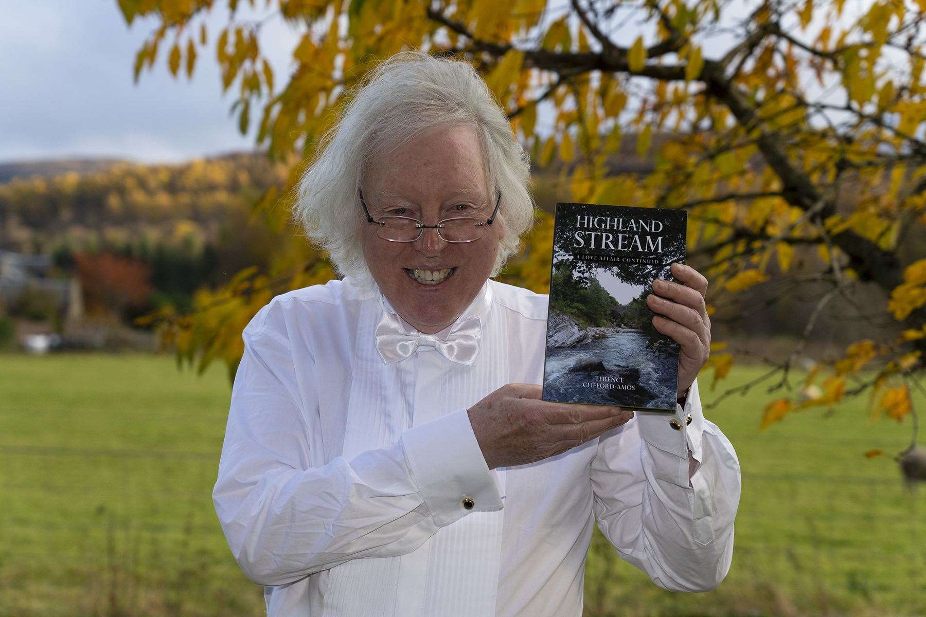 Terence Clifford-Amos with his book Highland Stream: A Love Affair Continued. Picture: Frances Porter