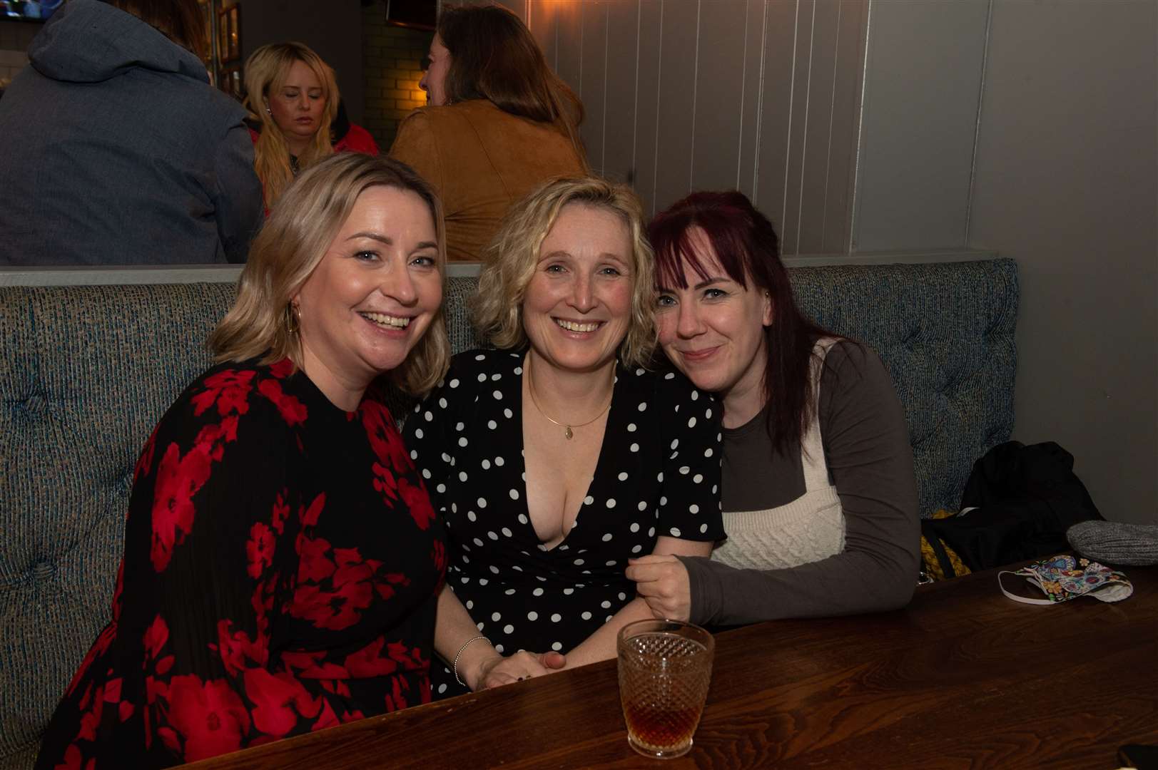 Girls night out for Kaka Beaton, Charlotte Milne and Kay Hume. Picture: Callum Mackay.
