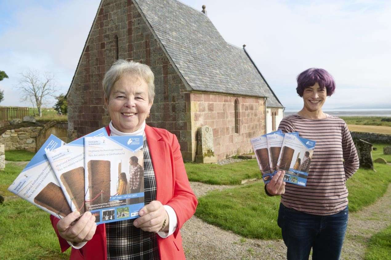 Chairwoman of The Highland Council’s economy and infrastructure committee, Councillor Trish Robertson joins The Highland Council's Archaeologist Kirsty Cameron to launch the 2021 Highland Archaeology Festival. Photos by Ewen Weatherspoon