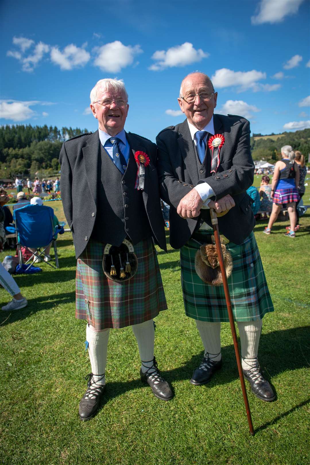 2023 Chieftain, Ken Fraser (left) with Andrew Macdonald, who had the honour last year. Picture: Callum Mackay.