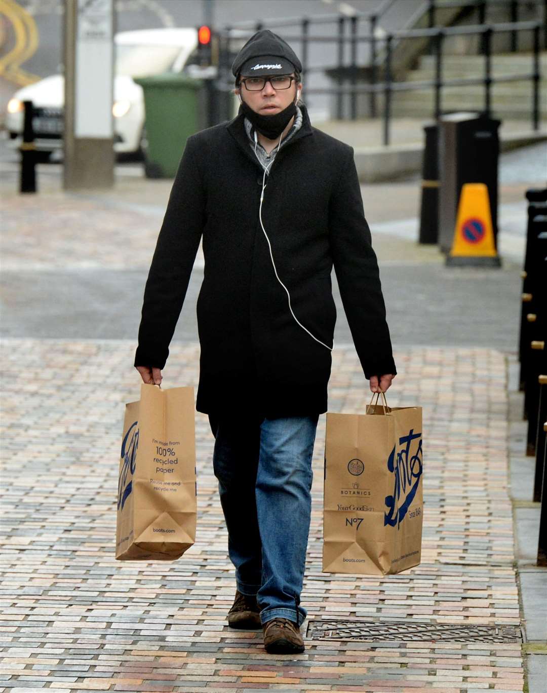 A shopper with his Boxing Day bargains in High Street outside Eastgate. Picture: James Mackenzie