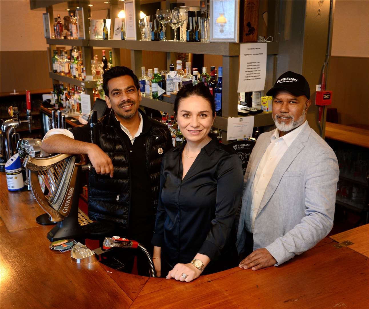 New owners of The Phoenix,Academy Street. Jad and Funda Hussain with Abdul Fotik. Picture: Gary Anthony.