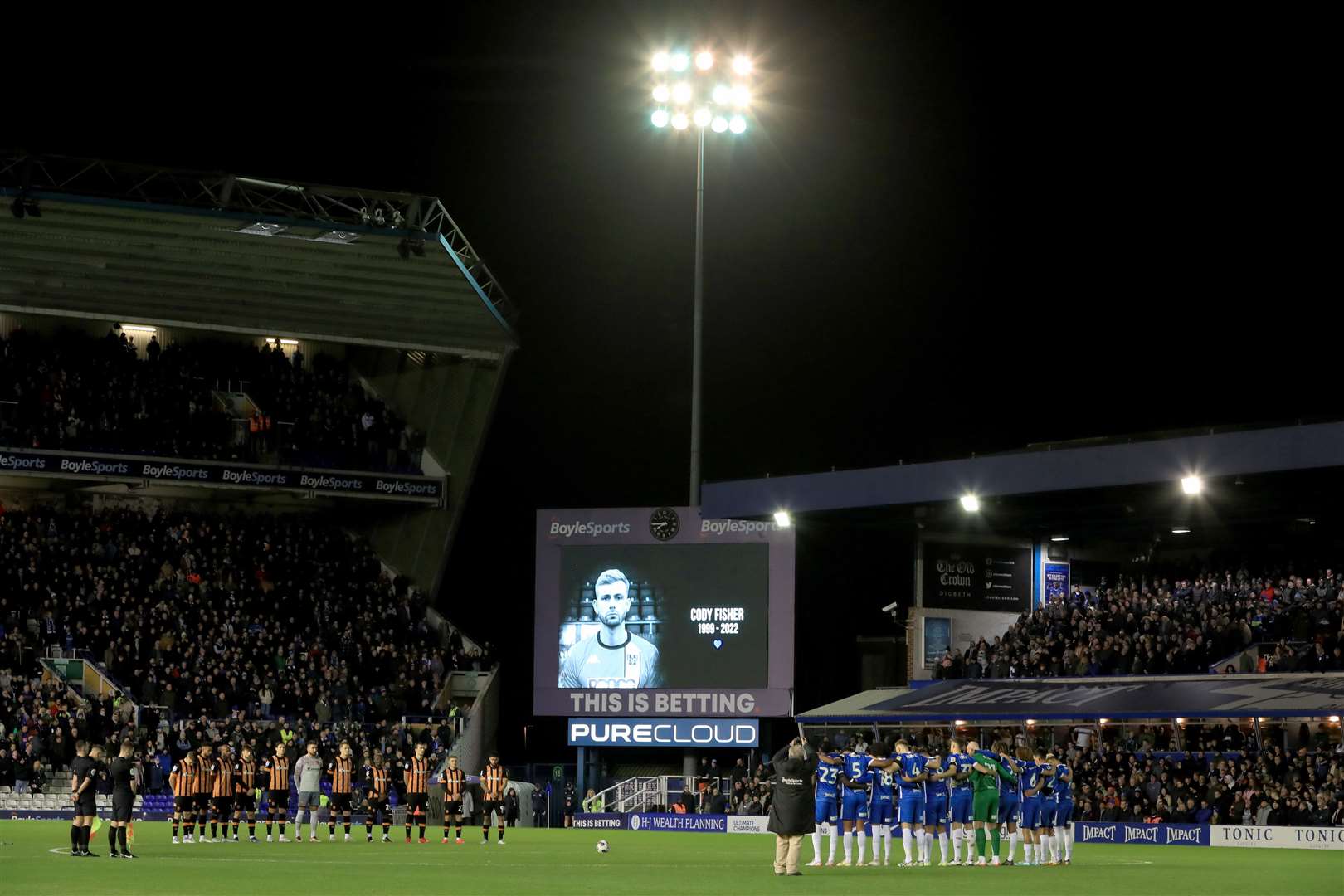A minute’s silence was held for Cody Fisher at Birmingham City football club’s ground days after his death (Bradley Collyer/PA)