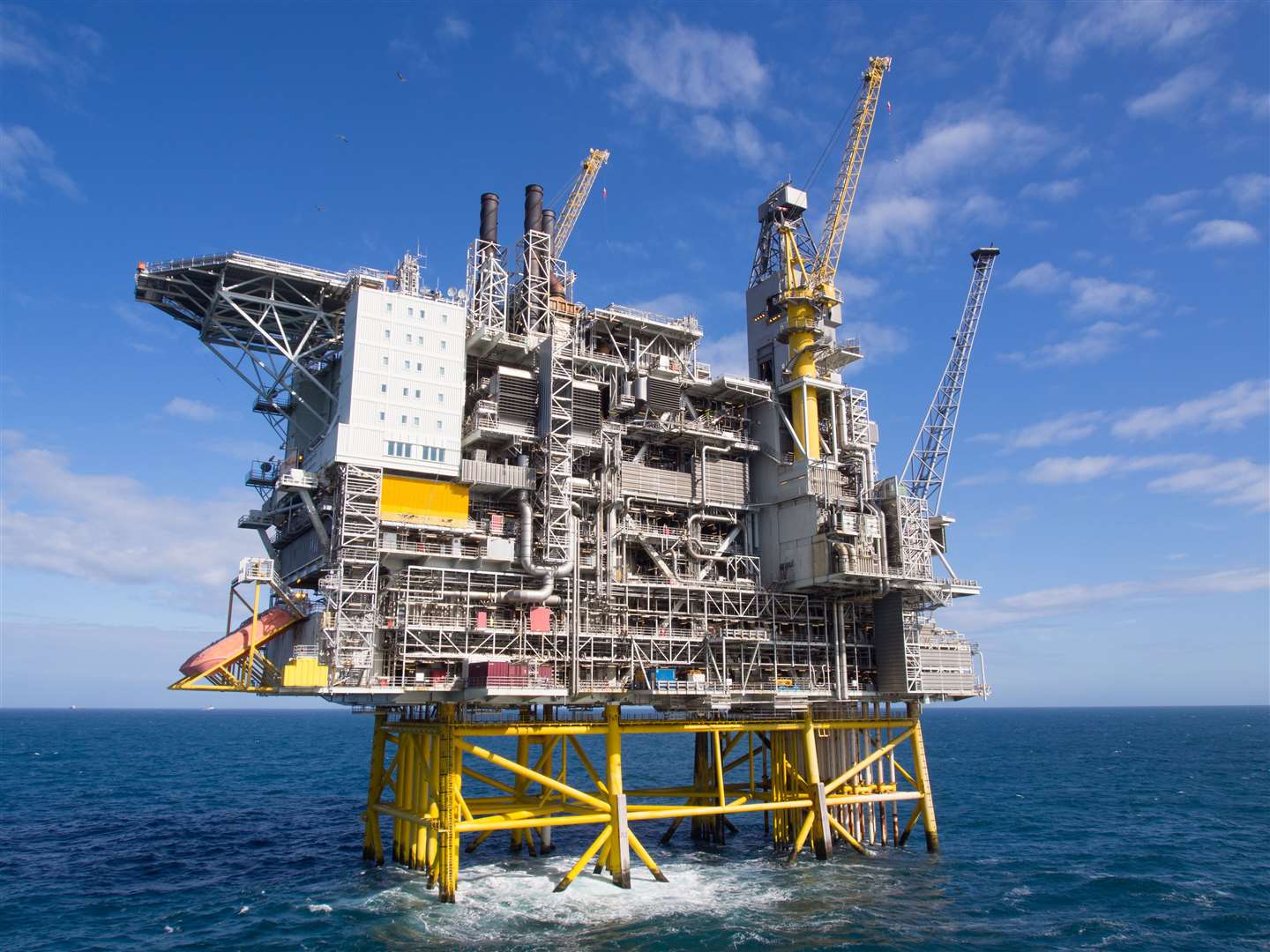 Offshore oil platform on the North Sea, in the Norwegian sector.