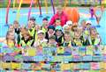 PICTURES: #TeamHamish turn out with designs on splash pad built in memory of Hamish Hey from Nairn