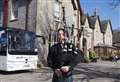 Bus driver plays pipes for care home residents