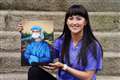 Student nurse paints Covid-themed ‘Corona Lisa’ to raise money for charity
