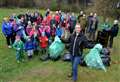 Litter picking gang bins 40 bags of rubbish from scenic Nairn woods