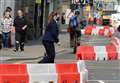Pavement widening measures in place in city centre