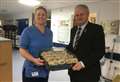Caley Thistle help feed doctors and nurses at Raigmore Hospital