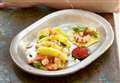 A taste explosion - pineapple tacos with prawns, chilli and lime by Ryan Riley 