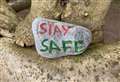 Walkers reminded to Stay Safe with colourful painted stone
