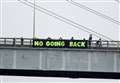 Extinction Rebellion protesters put sign on Kessock Bridge